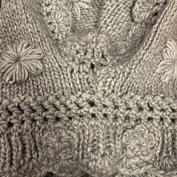 Anthropologie embroidered hood gray one size new with tags amazing ? main image 6